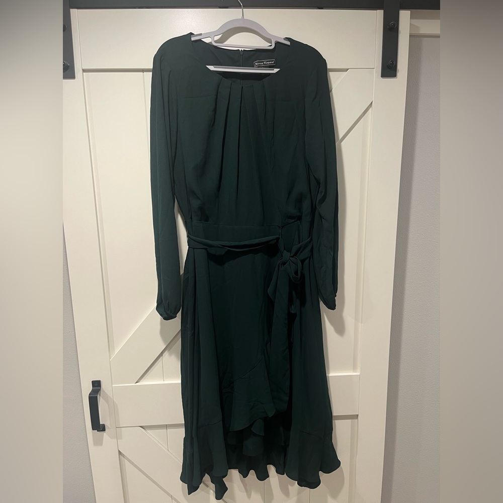 Green Ruffle Midi Dress